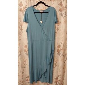 Juicy Couture  Delphinum Blue Faux Wrap Dress Sz 2XL NWT